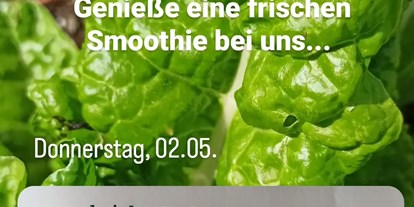 regionale Produkte - Biobetrieb - Frischer Smoothie wird gerne bei uns getrunken.  - Hofladen Kampmann
